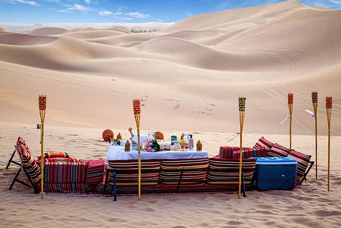 Abu Dhabi Private Desert Romantic Dune Dinner with Dune Bashing - A private camel ride, with realistic expectations