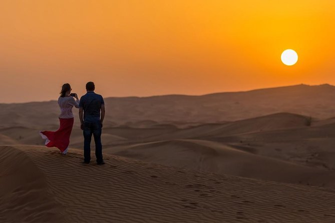 Abu Dhabi Private Desert Romantic Dune Dinner with Dune Bashing - Arabic coffee, dates, and camp traditions