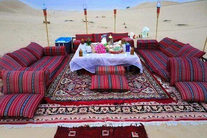 Abu Dhabi Private Desert Romantic Dune Dinner with Dune Bashing - The private barbecue dinner among the dunes
