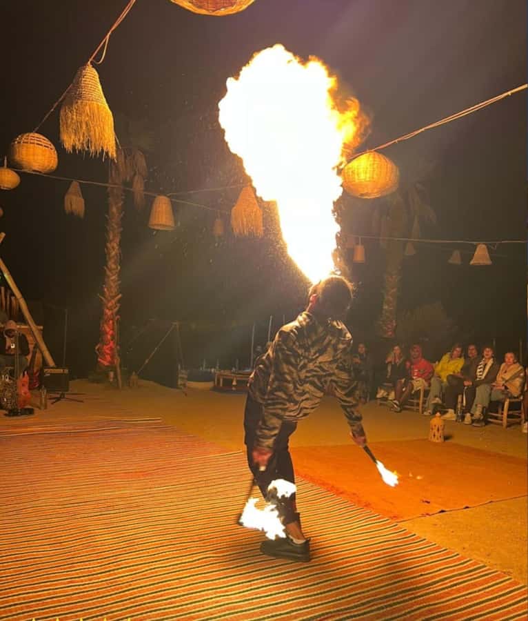 Agafay tour Quade Bike, Sunset and Romantic Dinner Show - A 20-minute camel ride at dusk
