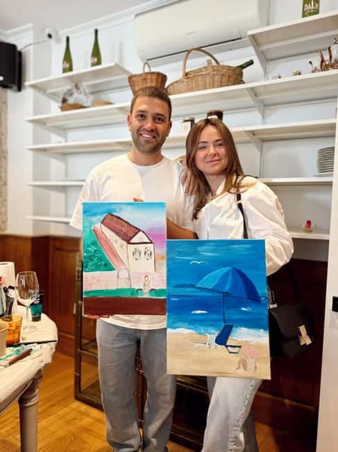 Alicante: Private Art Experience for Couples – Paint & Sip - A private art date at Café Bardin