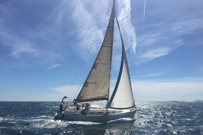 Barcelona Private Romantic Sailing Tour - Montjuïc rising above the waterfront
