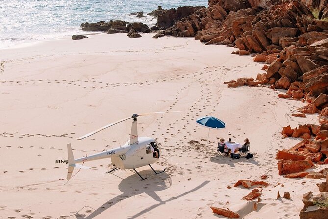 Broome: Romantic 45-Min Private Helicopter Flight & Beach Picnic - James Price Point and the changing colors of the coast