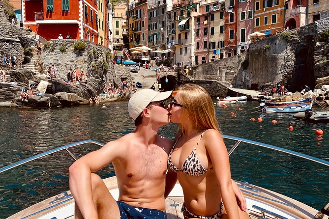 Cinque Terre Private Wedding Proposals on Boat - Swimming in the marine protected area