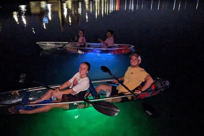 Date Night LED Glow Clear Kayak or Paddleboard & Champagne - The guide support is a major part of the value