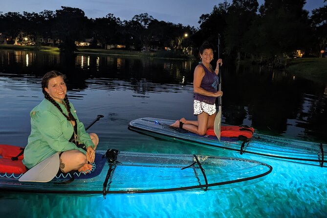 Date Night LED Glow Clear Kayak or Paddleboard & Champagne - Weight limits and vessel choice need attention