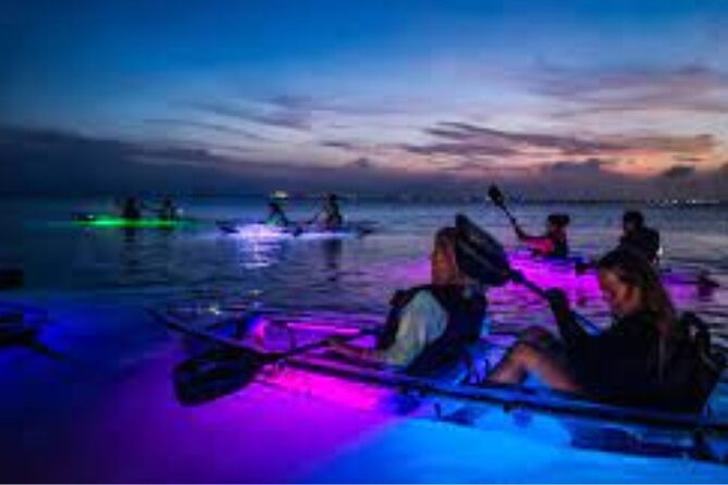 Date Night LED Glow Clear Kayak or Paddleboard & Champagne - Who will enjoy this most