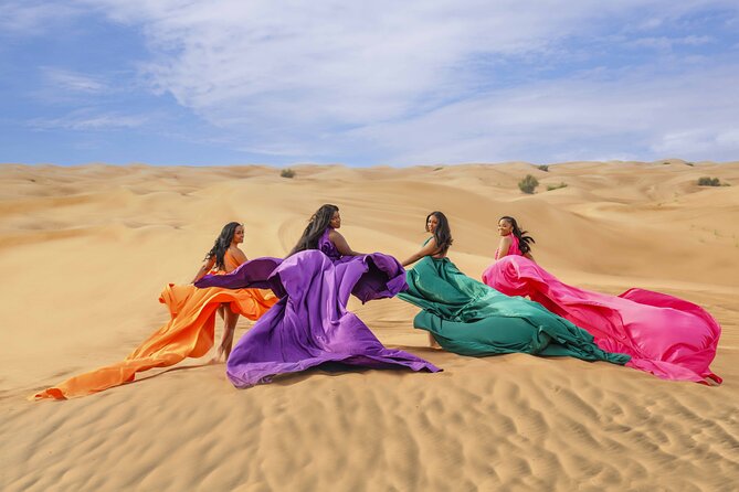 Flying Dress Photoshoot Dubai Solo, Couple and Group 3Hours - FAQ