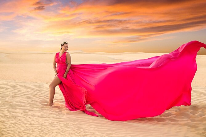 Flying dress photoshoot Dubai Solo, Couple and Group Session - Photographer-led posing, not a self-guided photo stop