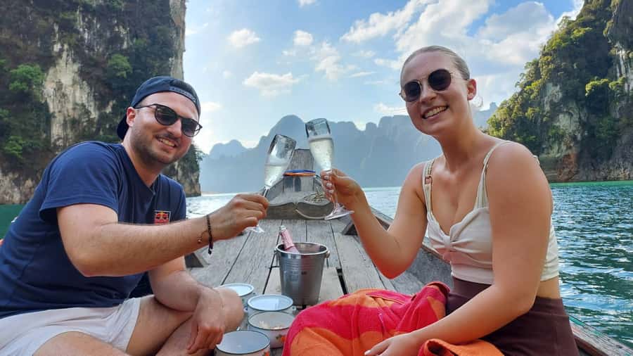 Khao Lak: Cheow Lan Lake Romantic Sunset Cruise with Drinks - Arriving at Ratchaprapha Marina Pier