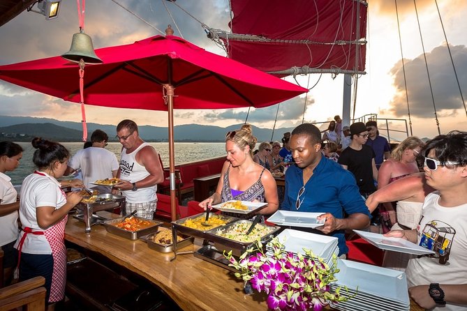 Koh Samui Romantic Sunset Cruise Tour By Red Baron Chinese Sailboat - Dinner, fruit, and drinks on board