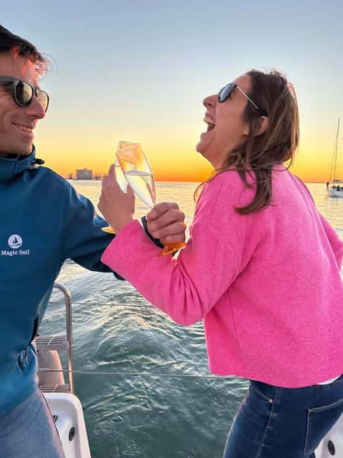 Lisbon: Romantic Cruise with Wine & Portuguese Tapas - Wine, Portuguese tapas, and the sunset finish