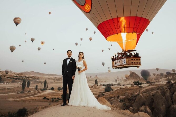 Marriage Proposal and Photoshoot in Cappadocia with Balloon view - Love Valley gives the proposal its Cappadocian setting