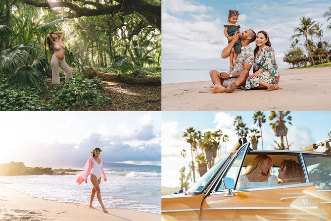 Maui Photographer, Beach Portrait for Family and couple - Choosing the best light from 6:00 AM to 7:00 PM
