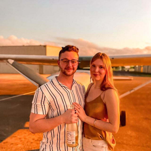 Miami Beach: Romantic Sunset Flight with Champagne - Miami Beach and downtown from the air