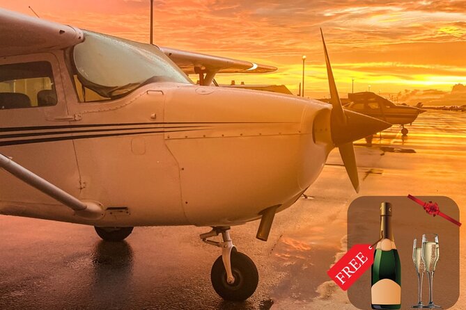 Miami Beach: Romantic Sunset Private Airplane Tour with Champagne - Is $149 per person a good value?