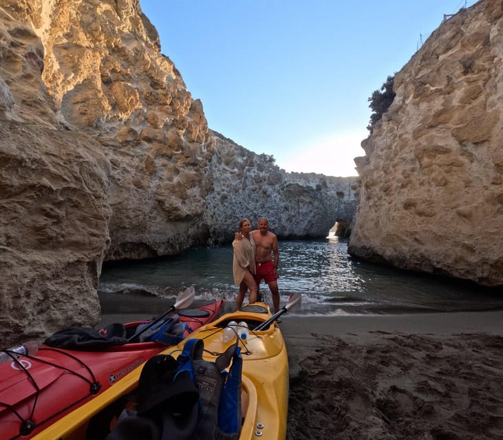Milos: Romantic Semi Private Sunset Kayaking Tours - The return route and sunset timing