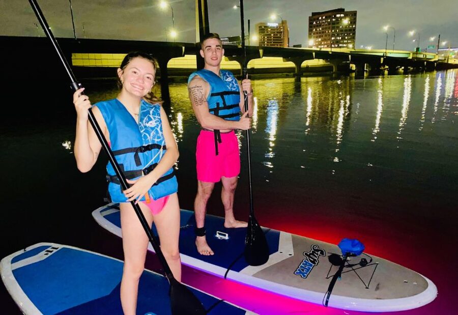 Orlando: Date Night LED Night Glow Tour with Sparkling Wine - Choosing a clear kayak or paddleboard