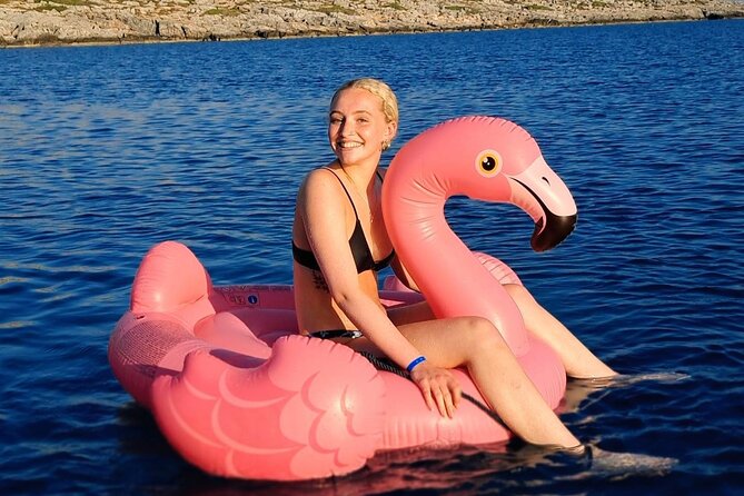 Panormo: Luxury Sunset Catamaran Cruise Sushi & Open Bar - Swimming, snorkeling, and the pink flamingo