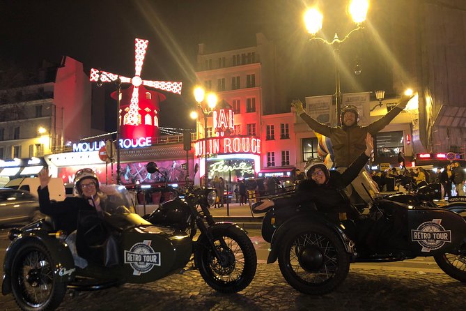 Paris Romantic & Private Tour By Night on a Sidecar Ural - Passing the Arc de Triomphe and Paris avenues