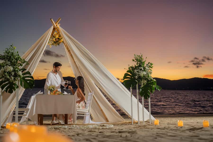 Phuket: Romantic Dinner on Cape Panwa Beach - Sunset views across the Andaman Sea