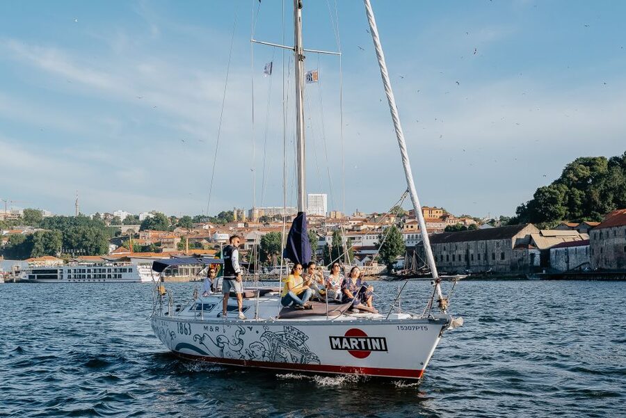 Porto: Romantic Sailboat Cruise - Passing Beneath Arrábida Bridge