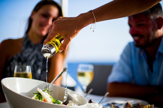 Private Beautiful Day or Romantic Sunset Cruise with Meal and Drinks - A Greek meal prepared on deck