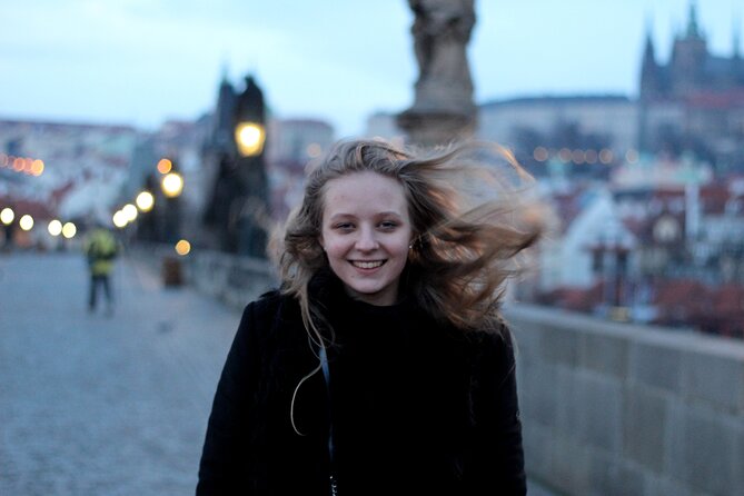 Private Prague Photoshoot for Individuals, Couples and Families - Charles Bridge with the Castle Behind You