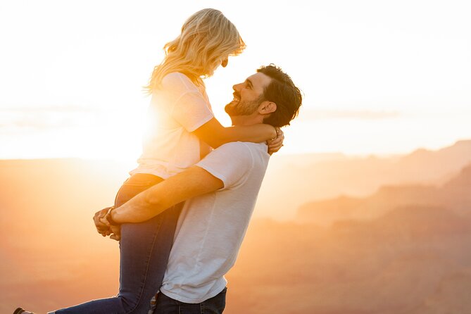 Private Proposal Professional Photo Shoot - Grand Canyon - The proposal moment and the photo locations
