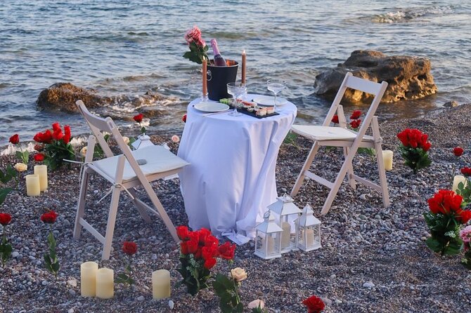 Private Romantic Picnics in Rhodes - Settling into the beach setting