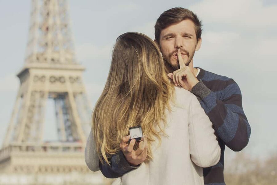 Proposal Photoshoot - Trocadéro, the Eiffel Tower, the Louvre, and the Seine