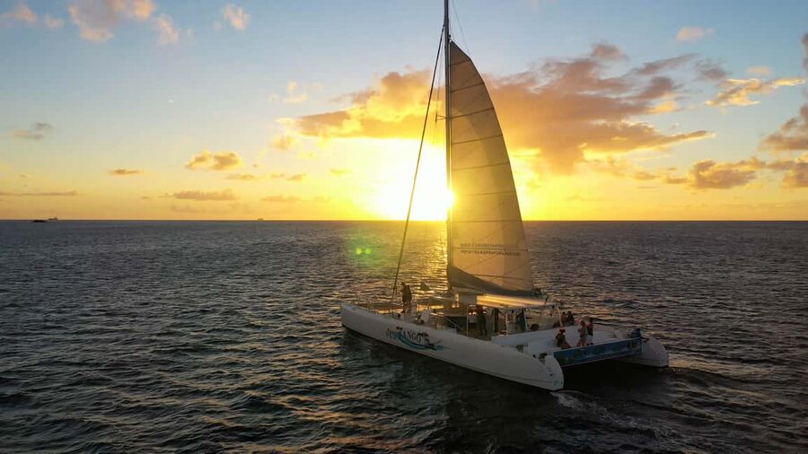 Romantic Caribbean Sunset Cruise - The sunset, the sea, and the green flash