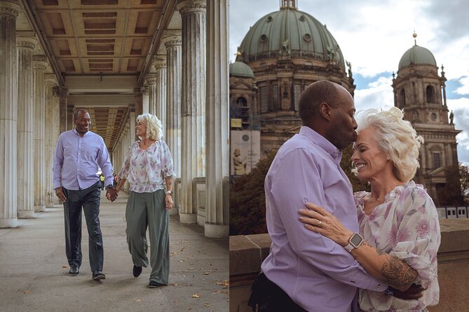 Romantic Couple Photoshoot in the Heart of Berlin - Walking through Museum Island with a camera