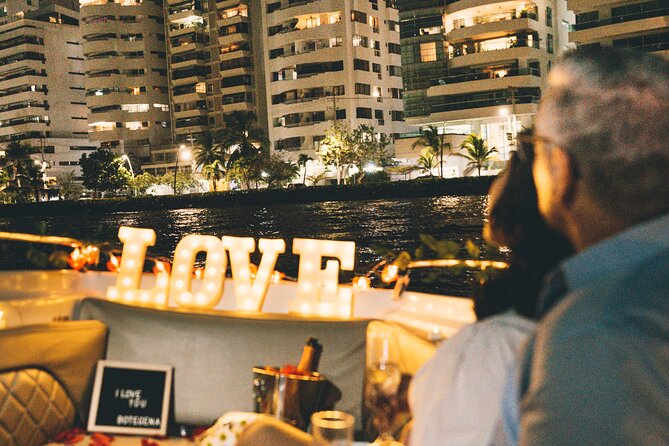 Romantic Date Night in the Bay of Cartagena - The boat ride after sunset