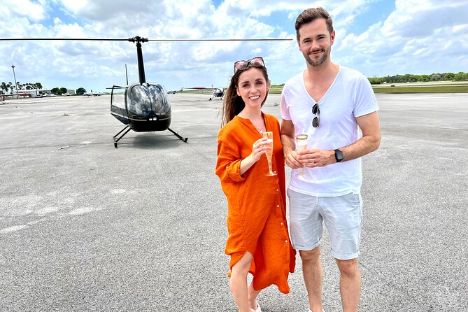 Romantic Miami Helicopter Tour with Champagne - South Beach and Miami Beach from the air