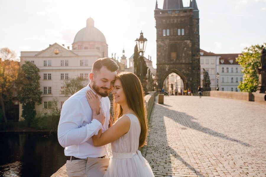 Romantic Photoshoot Experience for Couples in Prague - Charles Bridge and its medieval setting