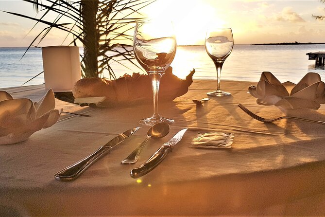 Romantic Private Sunset and Motu Dinner for Two - Snorkeling gear is included, with one important limit