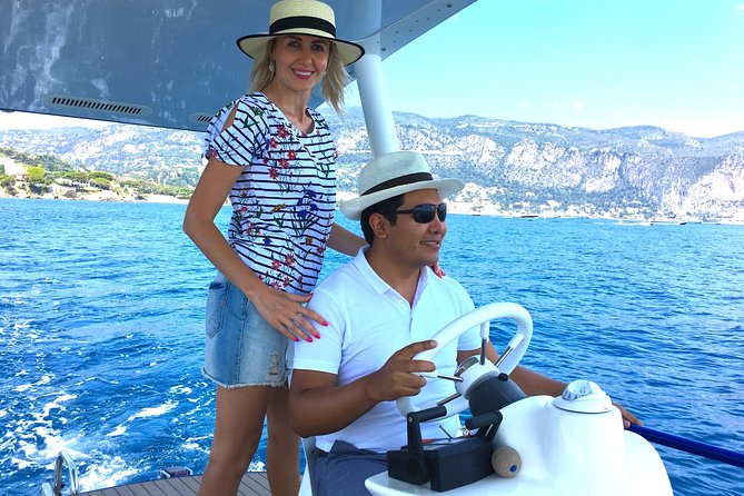 Romantic Private Tour for 2 plus guide on your own Solar Powered Boat - Looking toward Monaco from the bay