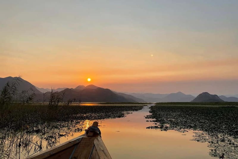 Romantic Sunset tour on Skadar lake with drinks and snacks - Open water near Mala and Velika Čakovica