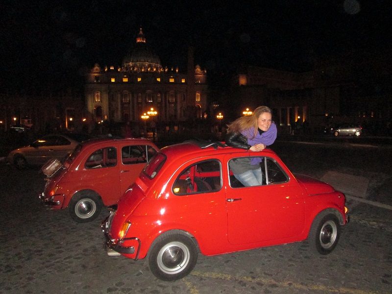 Rome: Romantic Night Tour by Classic Fiat 500 - Starting near the Colosseum at Via Labicana 125