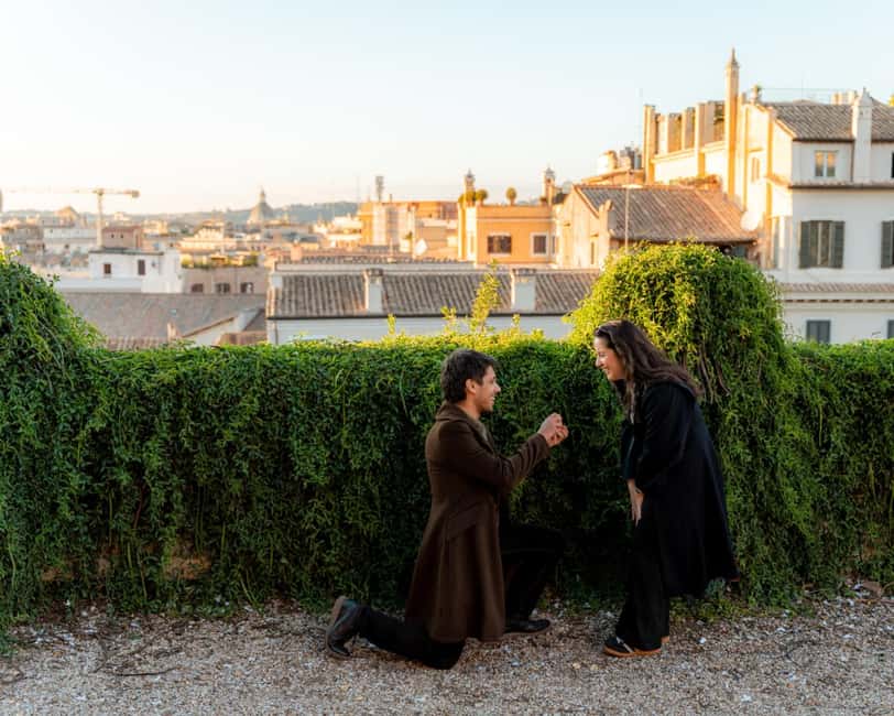 Rome: Romantic Proposal PhotoShoot - Photo, video, flowers, and live music