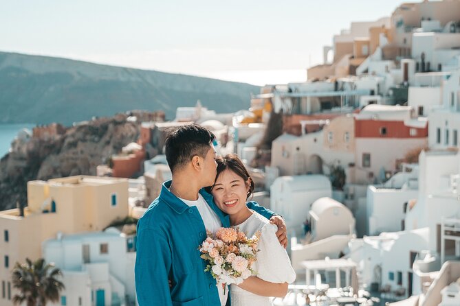 Santorini: Customized Private Photoshoot Walk in Oia - Blue Domes, Caldera Views, and Quieter Angles