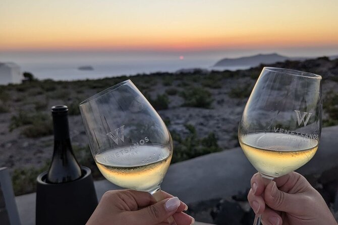 Santorini Honey Moon Romantic Private Sunset Wine Tour - Sunset at Venetsanos Winery or Santo Wines