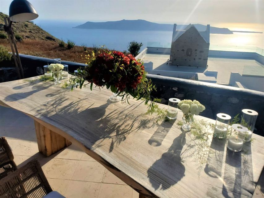 Santorini: Private Romantic Sunset Dinner with Caldera View - The main course is built for two