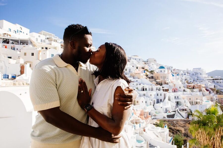 Santorini Proposal: A Luxury Photoshoot for Your Yes! Moment - What the portraits are like after the yes