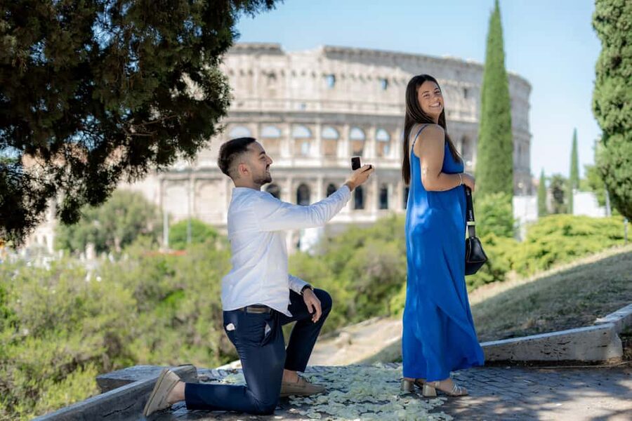 Secret Proposal Photoshoot in Rome + Reel - Largo Gaetana Agnesi as the Starting Point