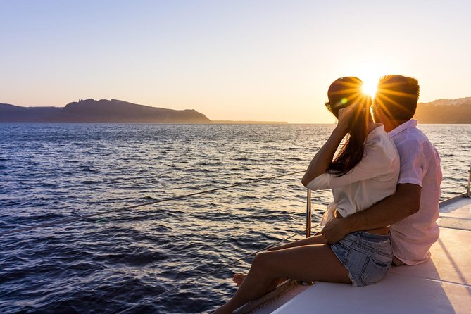Shared Catamaran Romantic Sunset Cruise from Santorini via Volcano - Why this cruise makes sense at sunset