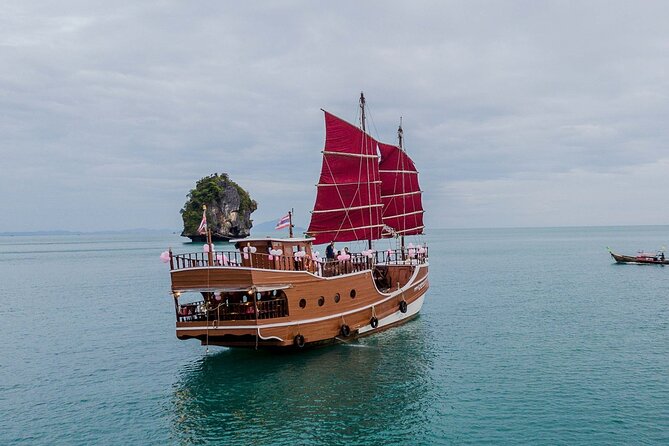 Sunset Dinner Cruise with night Swimming by Luxury Junk Boat - Dinner on deck: Thai food, seafood, and mango sticky rice