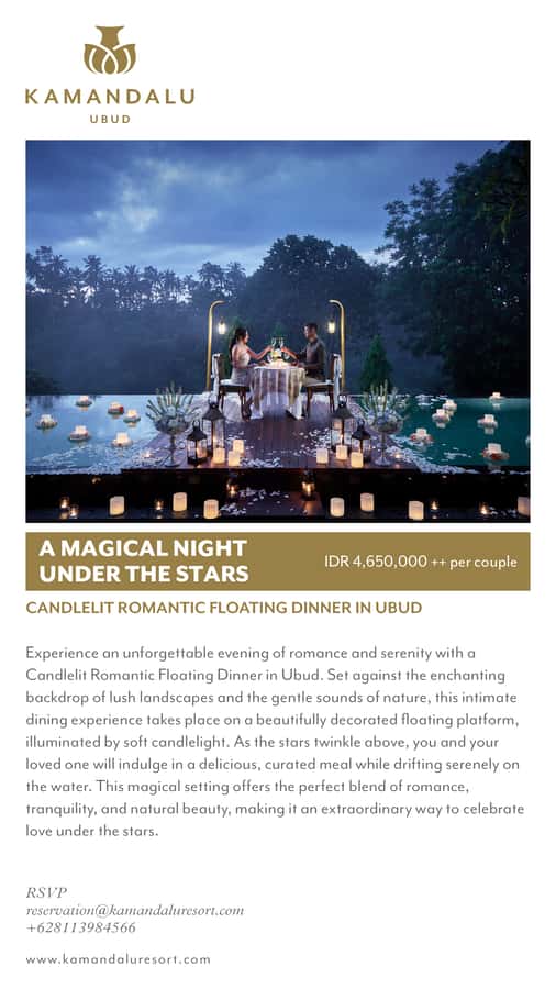Ubud: Romantic Floating Dinner Under the Stars - Key points to know before booking