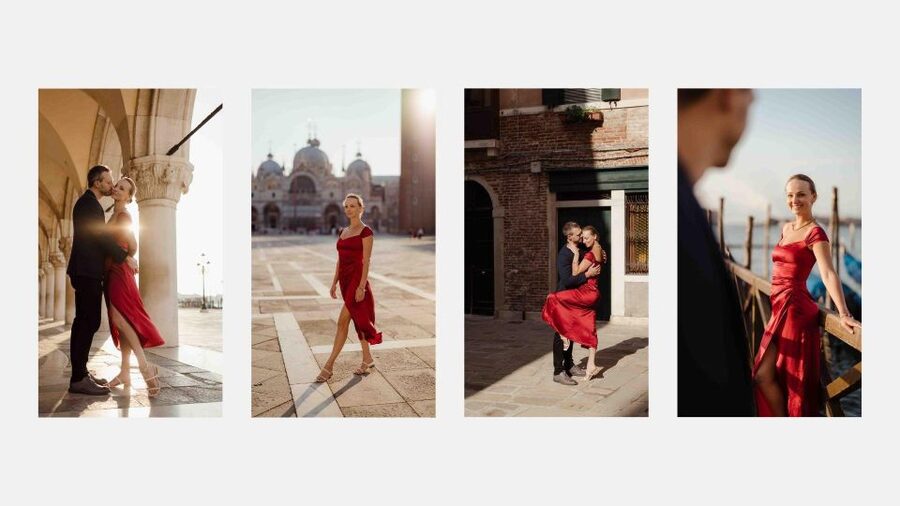 Venice: Elegant couple photos on your vacation - Candid moments instead of stiff poses
